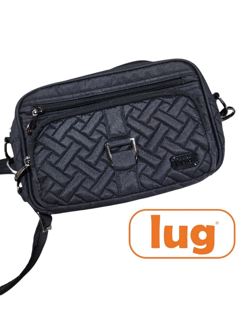 Lug Carousel XL Crossbody Bag Black Belt Bag Travel